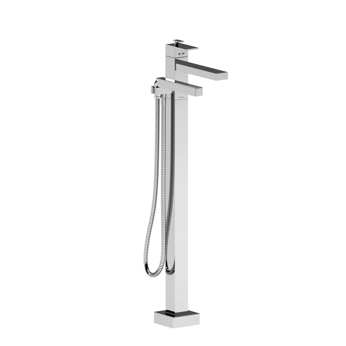 Riobel Pro Quadrik Single Hole Floor Mount Tub Filler Trim TQA39 in Chrome