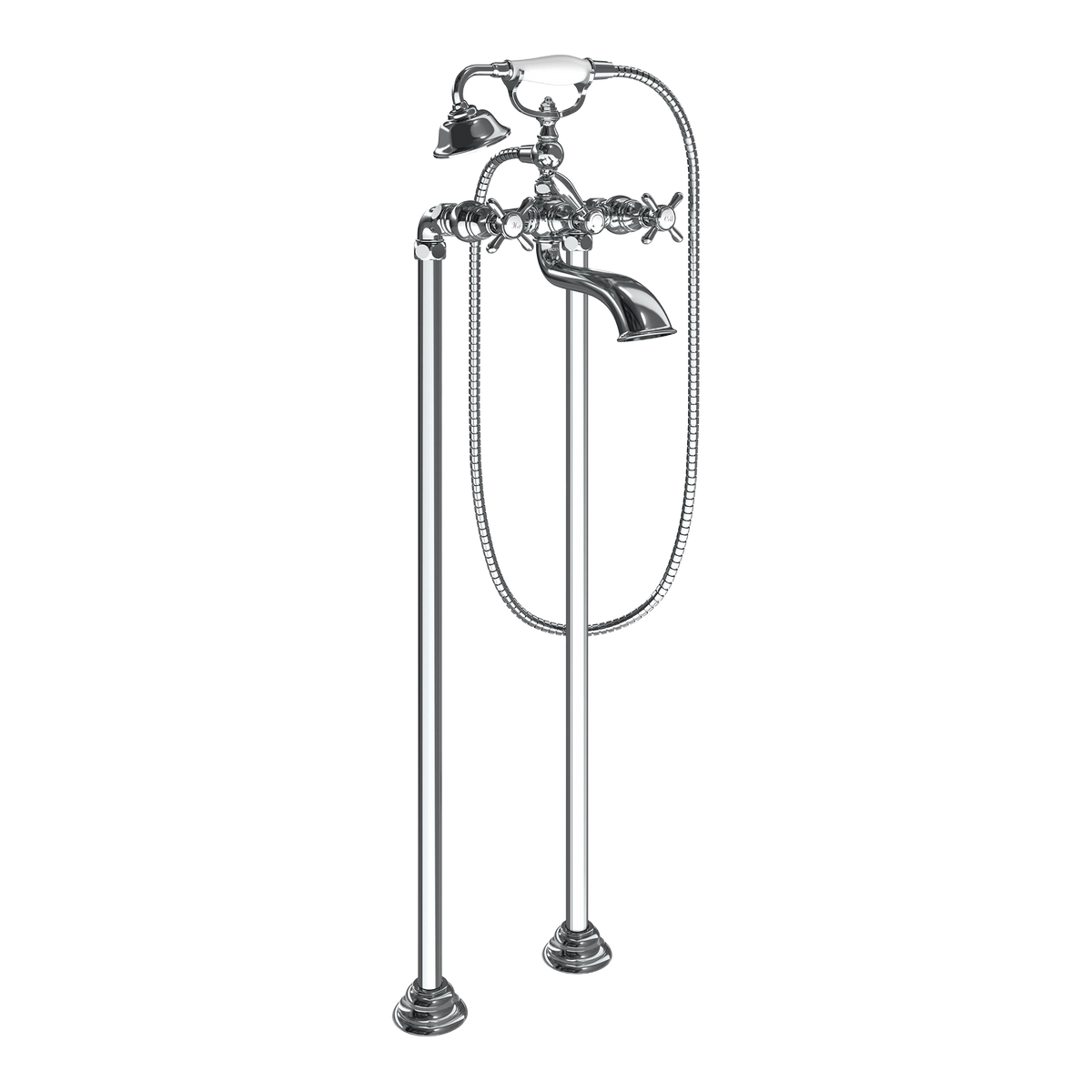 Moen Weymouth Two-Handle Tub Filler With Hand Shower S22105 in Chrome (S22105)