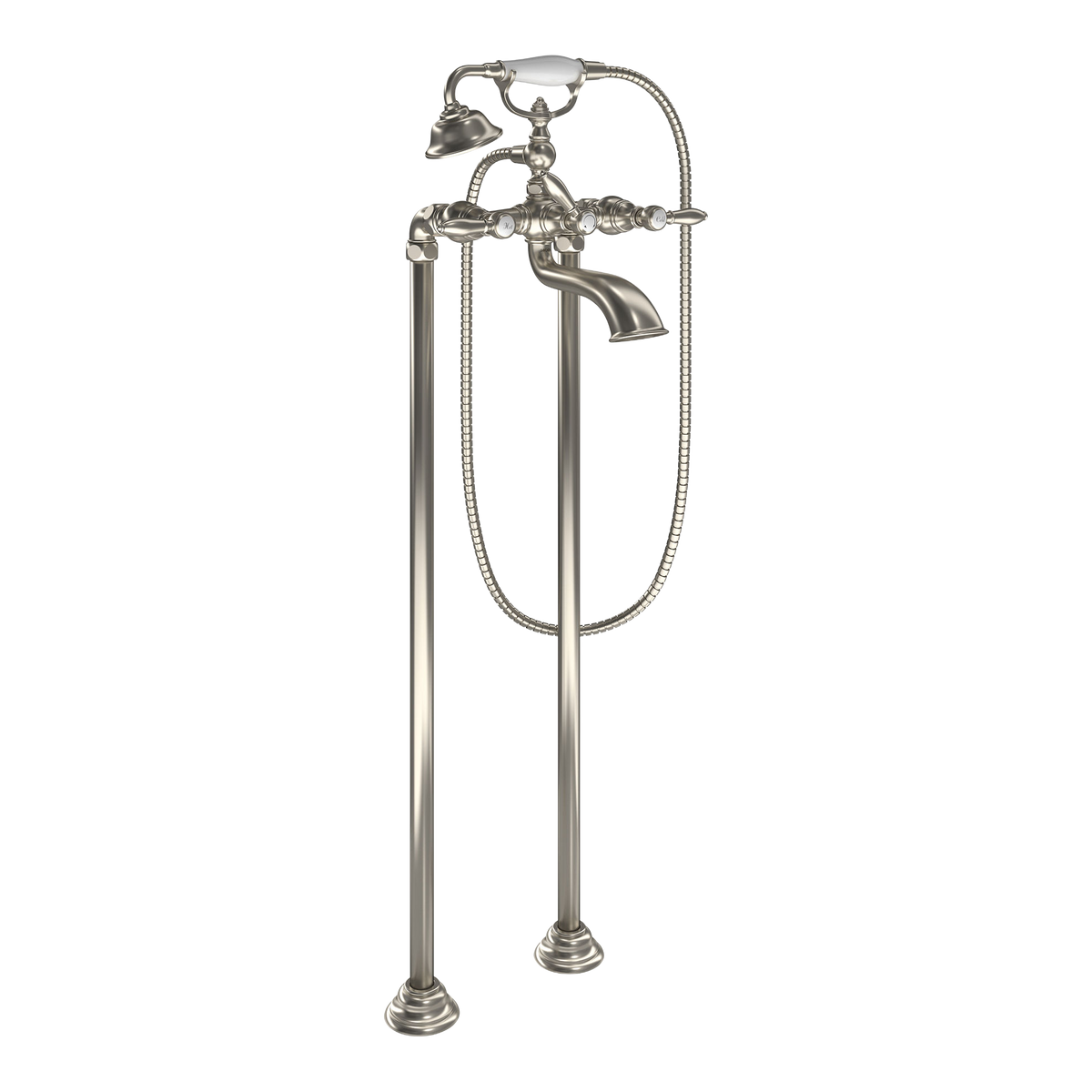 Moen Weymouth Two-Handle Tub Filler With Hand Shower S22110 in Brushed Nickel (S22110BN)