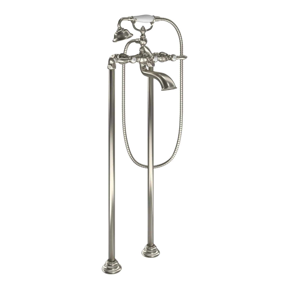 Moen Weymouth Two-Handle Tub Filler With Hand Shower S22110 in Brushed Nickel (S22110BN) - view 4