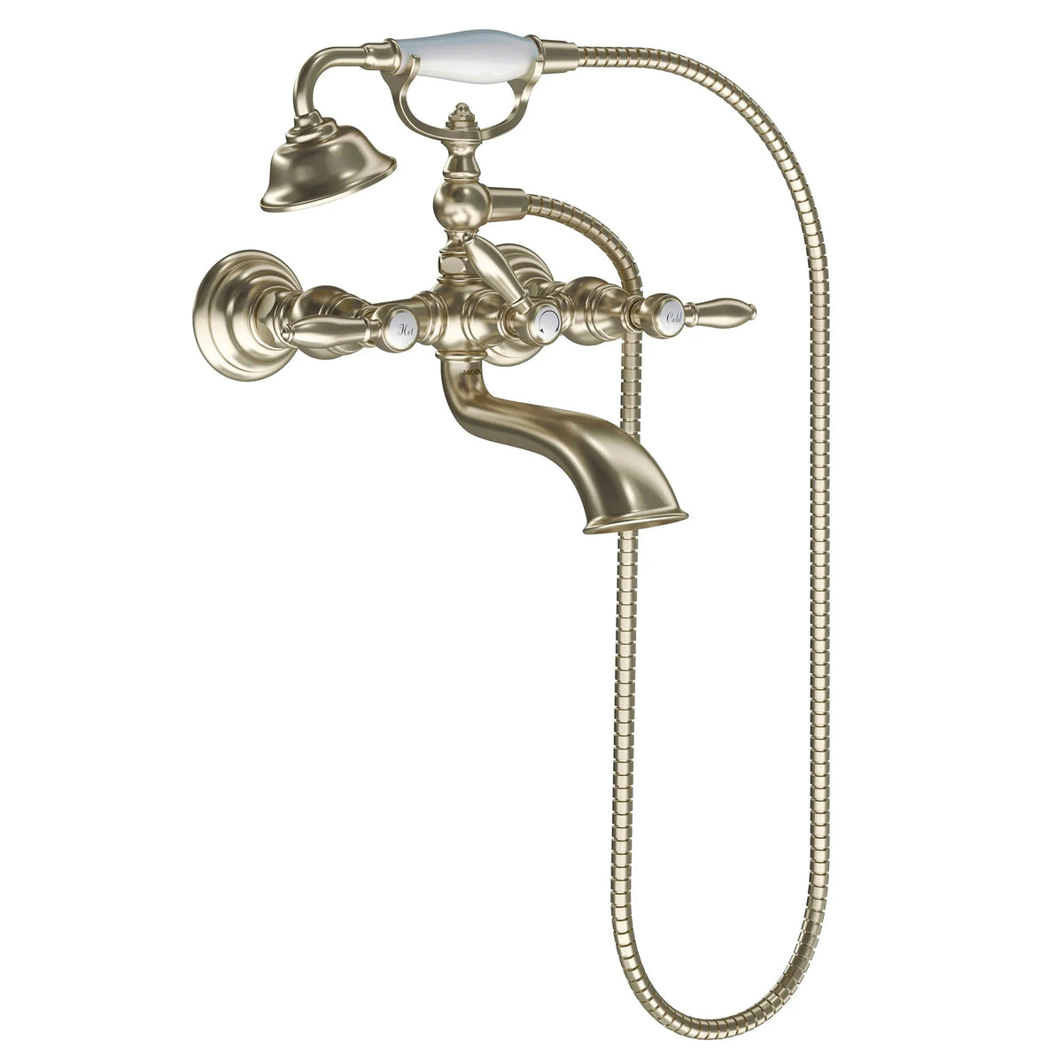 Moen Weymouth Two-Handle Tub Filler With Hand Shower S22110 in Brushed Nickel (S22110BN) - view 5