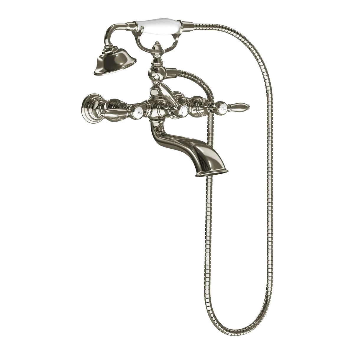 Moen Weymouth Two-Handle Tub Filler With Hand Shower S22110 in Polished Nickel (S22110NL) - view 3