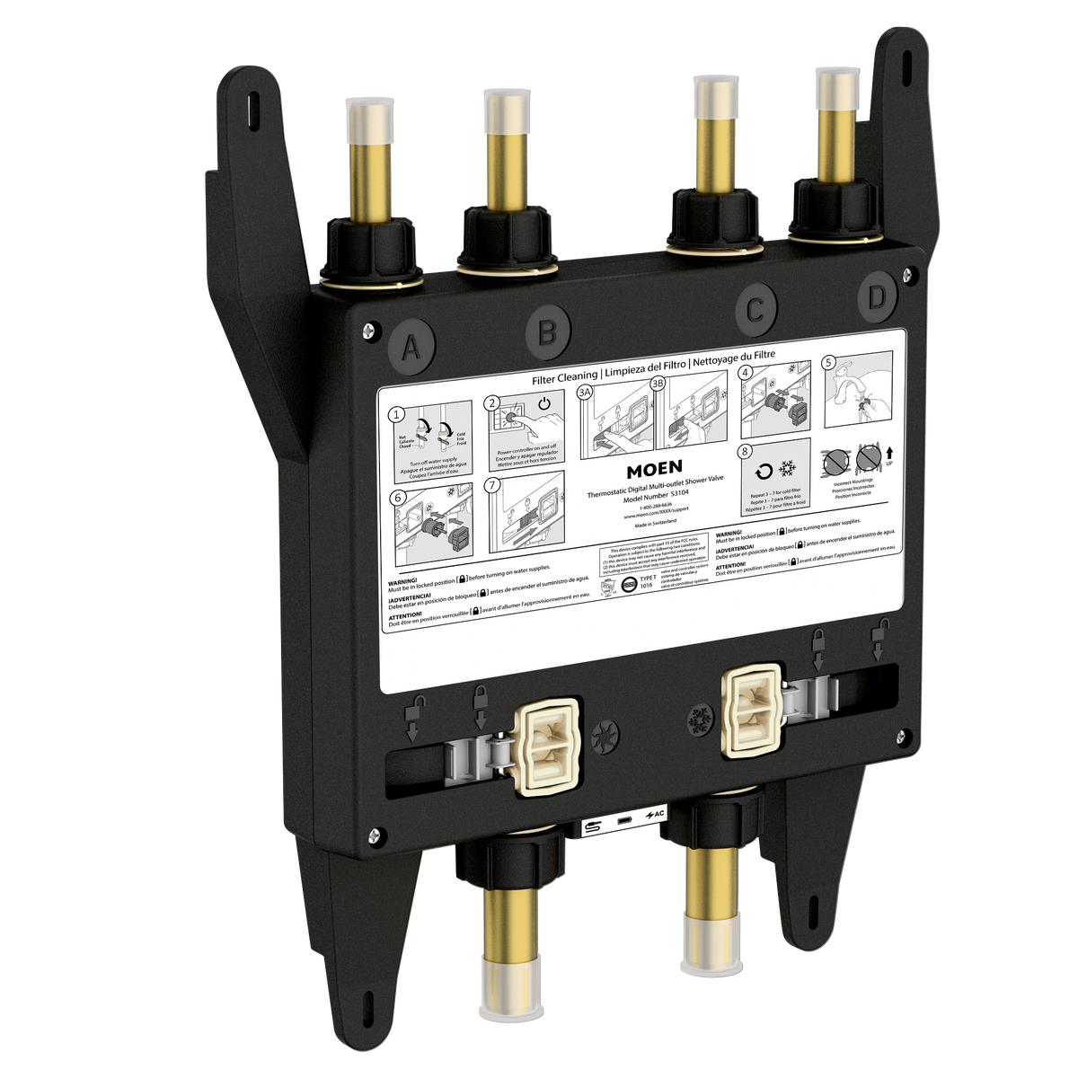 Moen Smart Shower 4-Outlet Shower Valve S3104 in Chrome (S3104)