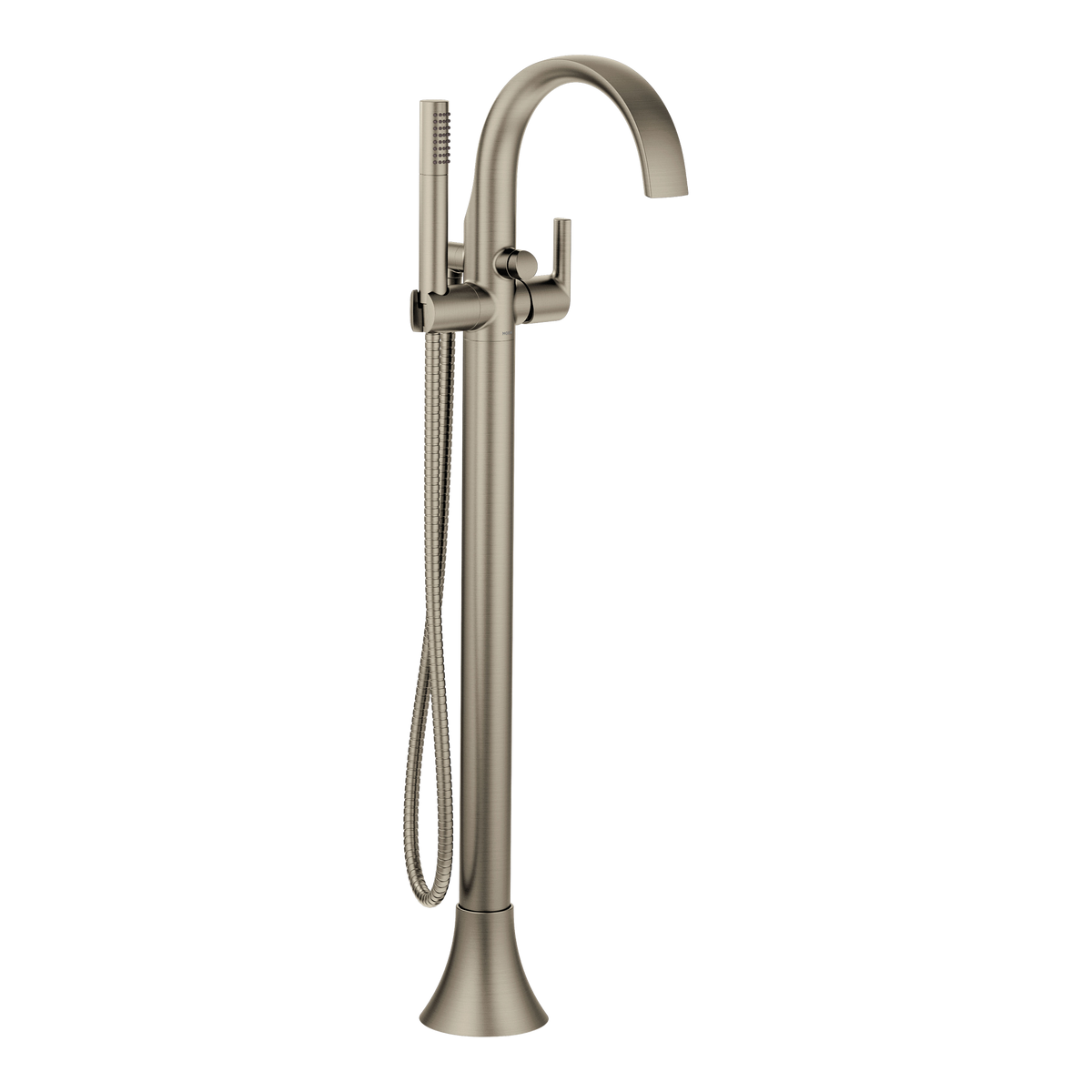 Moen Doux Single-Handle Tub Filler With Hand Shower S3105 in Brushed Nickel (S3105BN)