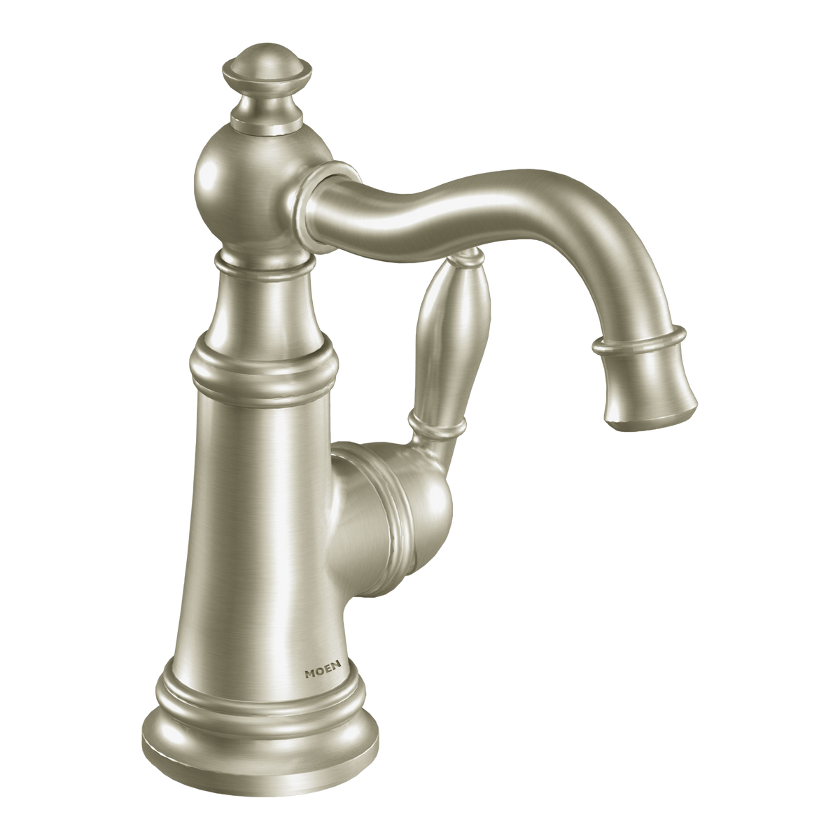 Moen Weymouth Single-Handle High-Arc Bathroom Faucet S42107 in Brushed Nickel (S42107BN)