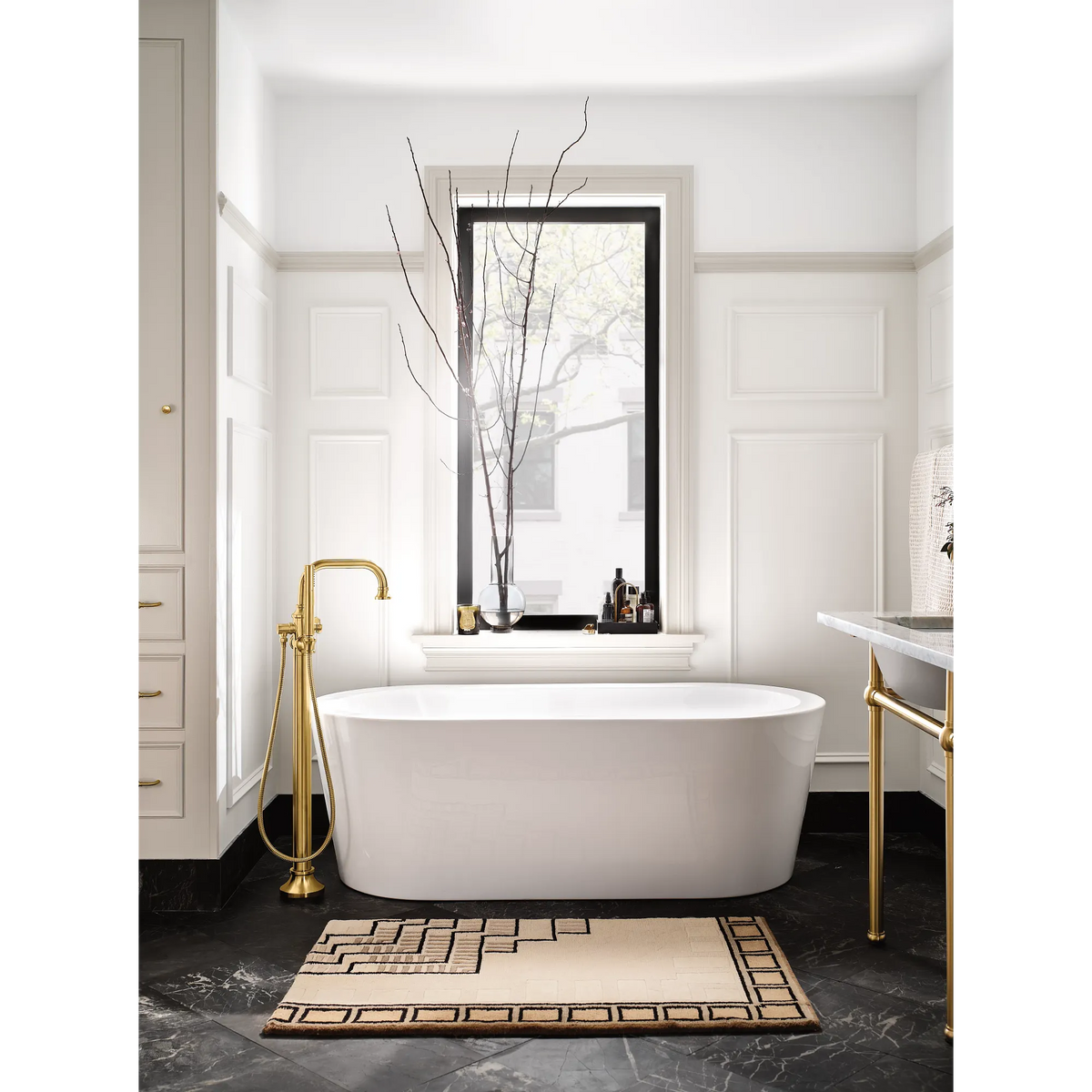 Moen Colinet Single-Handle Tub Filler With Hand Shower S44507 in Brushed Gold (S44507BG) - view 2