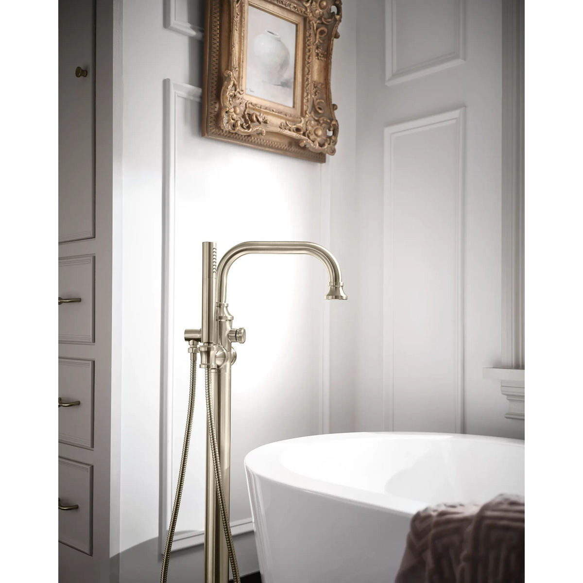 Moen Colinet Single-Handle Tub Filler With Hand Shower S44507 in Brushed Nickel (S44507BN) - view 2
