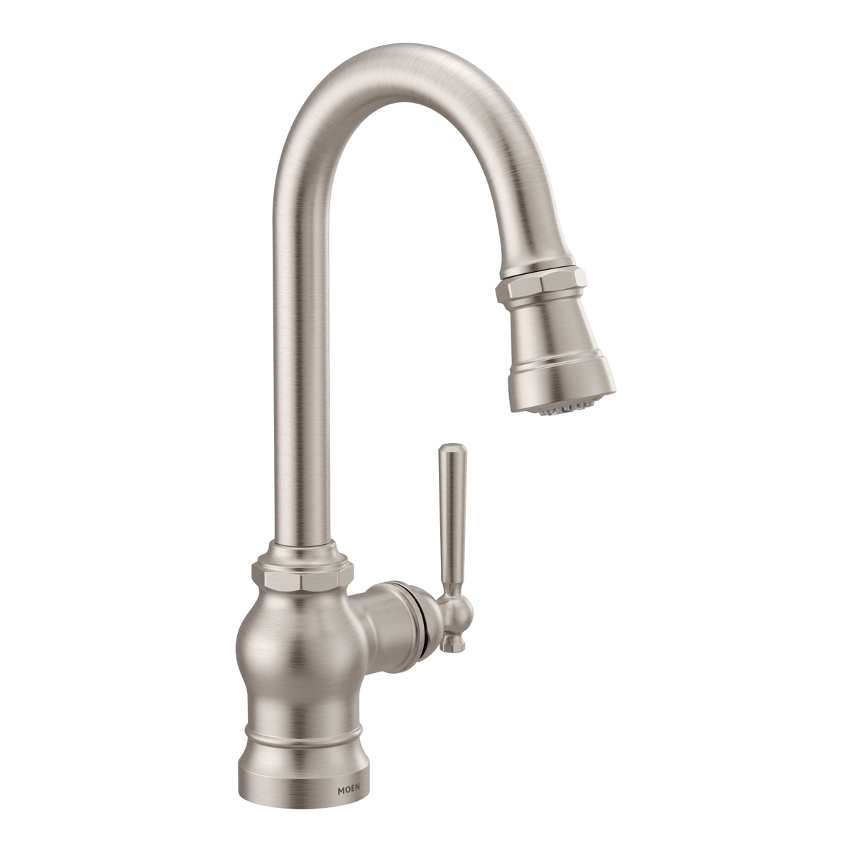 Moen Paterson Single-Handle High-Arc Pulldown Single Mount Bar Faucet S52003 in Spot Resist Stainless (S52003SRS)