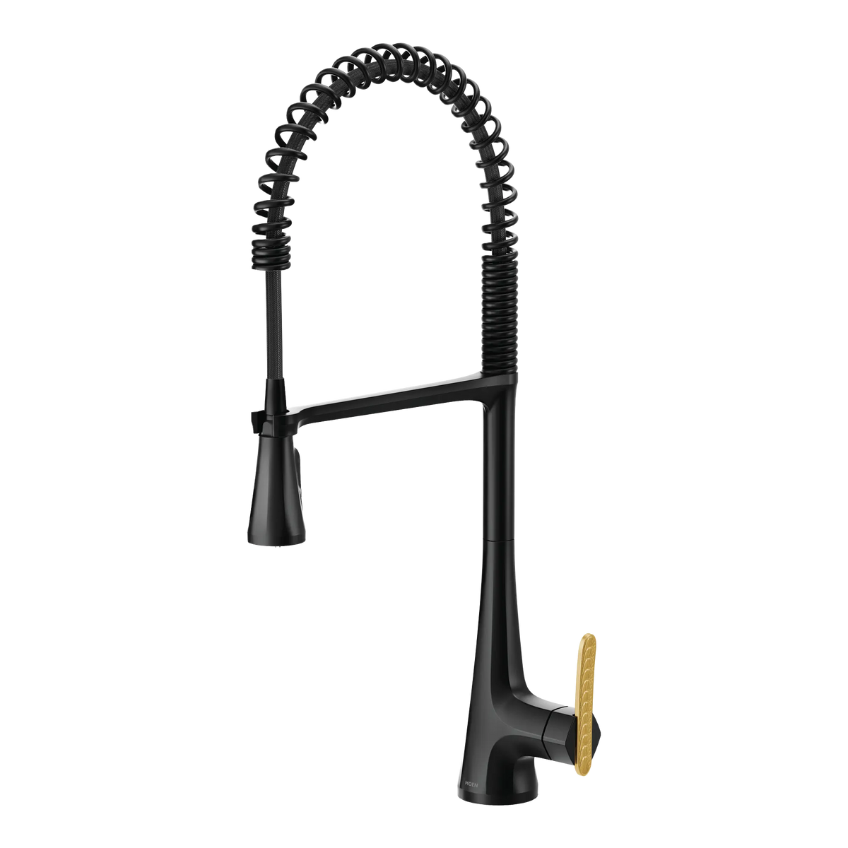 Moen Sinema Single-Handle High-Arc Pre-Rinse Spring Pulldown Kitchen Faucet S5235 in Matte Black (S5235BL) - view 4