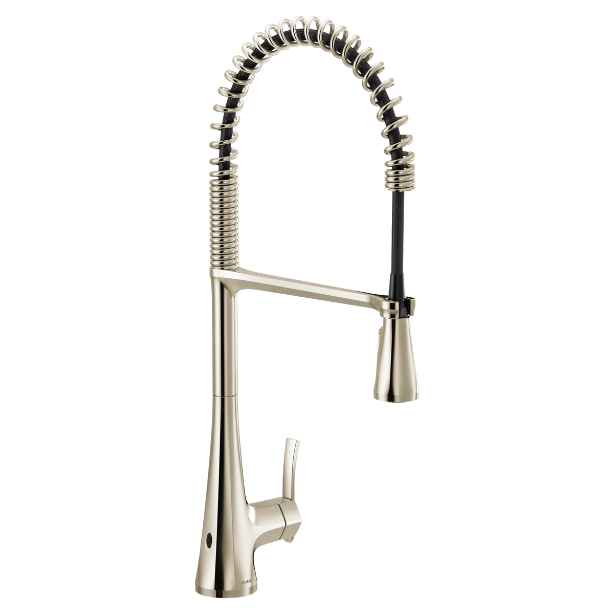 Moen Sinema MotionSense Wave Single-Sensor Single-Handle High-Arc Pre-Rinse Spring Pulldown Kitchen Faucet S5235EW in Polished Nickel (S5235EWNL) - view 2
