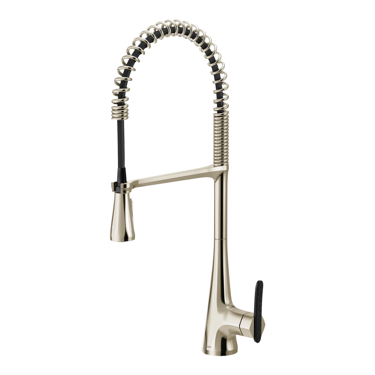 Moen Sinema Single-Handle High-Arc Pre-Rinse Spring Pulldown Kitchen Faucet S5235 in Polished Nickel (S5235NL) - view 3