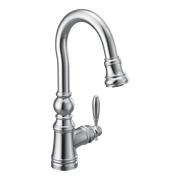 Moen Weymouth Single-Handle High-Arc Pulldown Bar Faucet S53004 in Chrome (S53004)