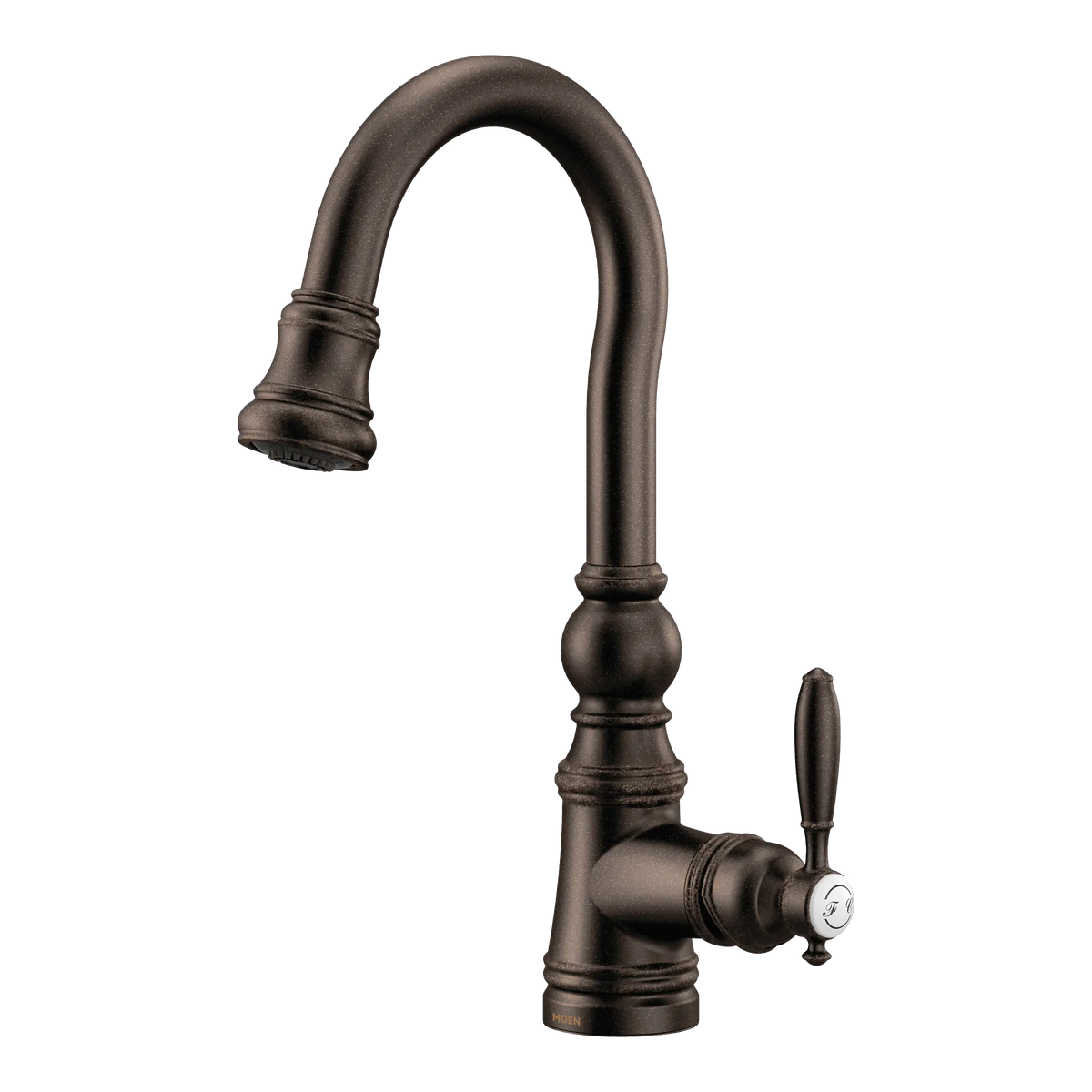 Moen Weymouth Single-Handle High-Arc Pulldown Bar Faucet S53004 in Oil Rubbed Bronze (S53004ORB) - view 3