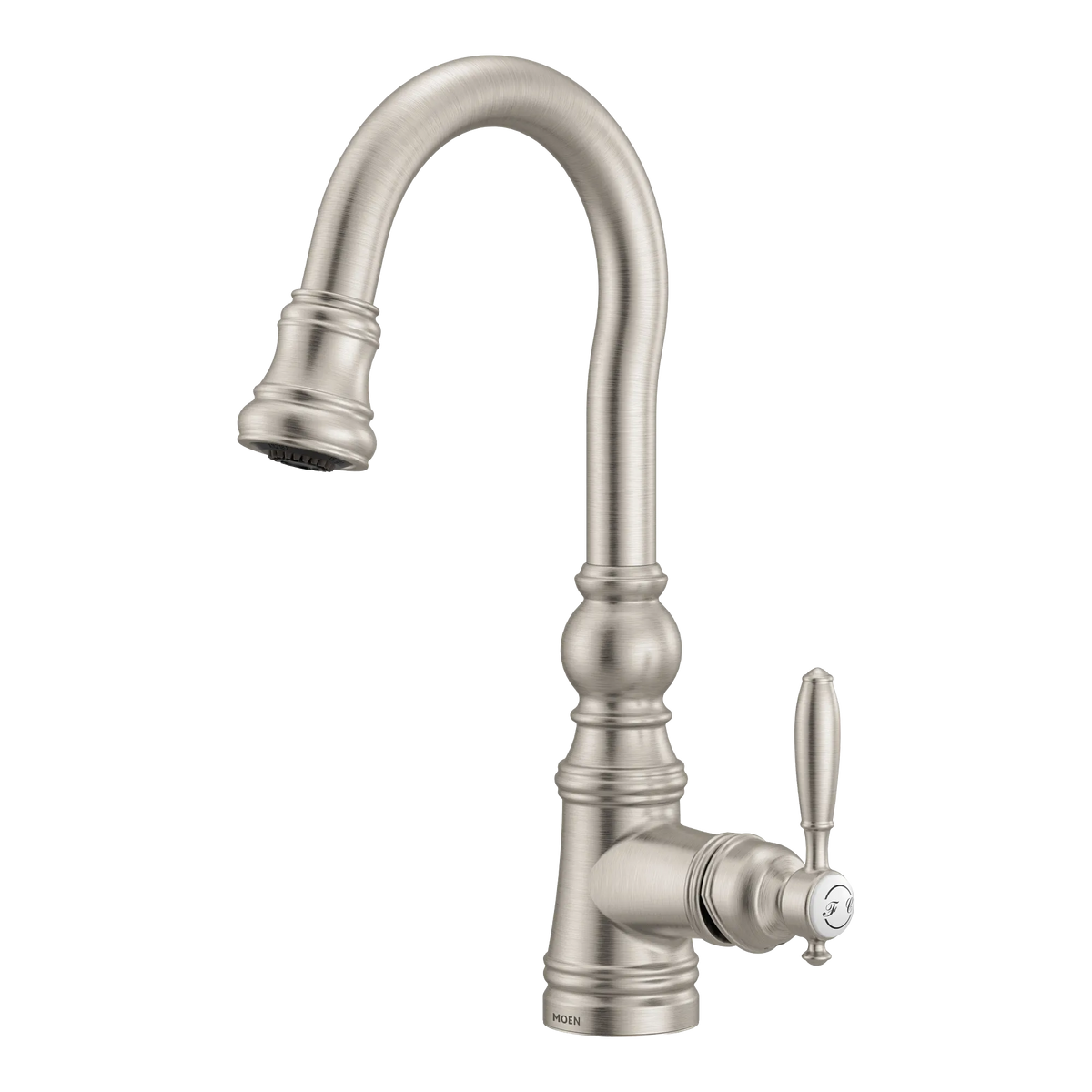 Moen Weymouth Single-Handle High-Arc Pulldown Bar Faucet S53004 in Spot Resist Stainless (S53004SRS) - view 2