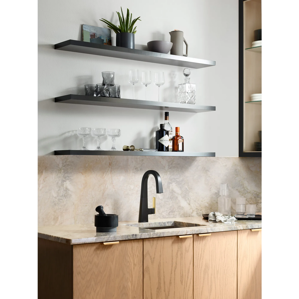 Moen Single-Handle Bar Faucet S55005 in Matte Black (S55005BL) - view 4