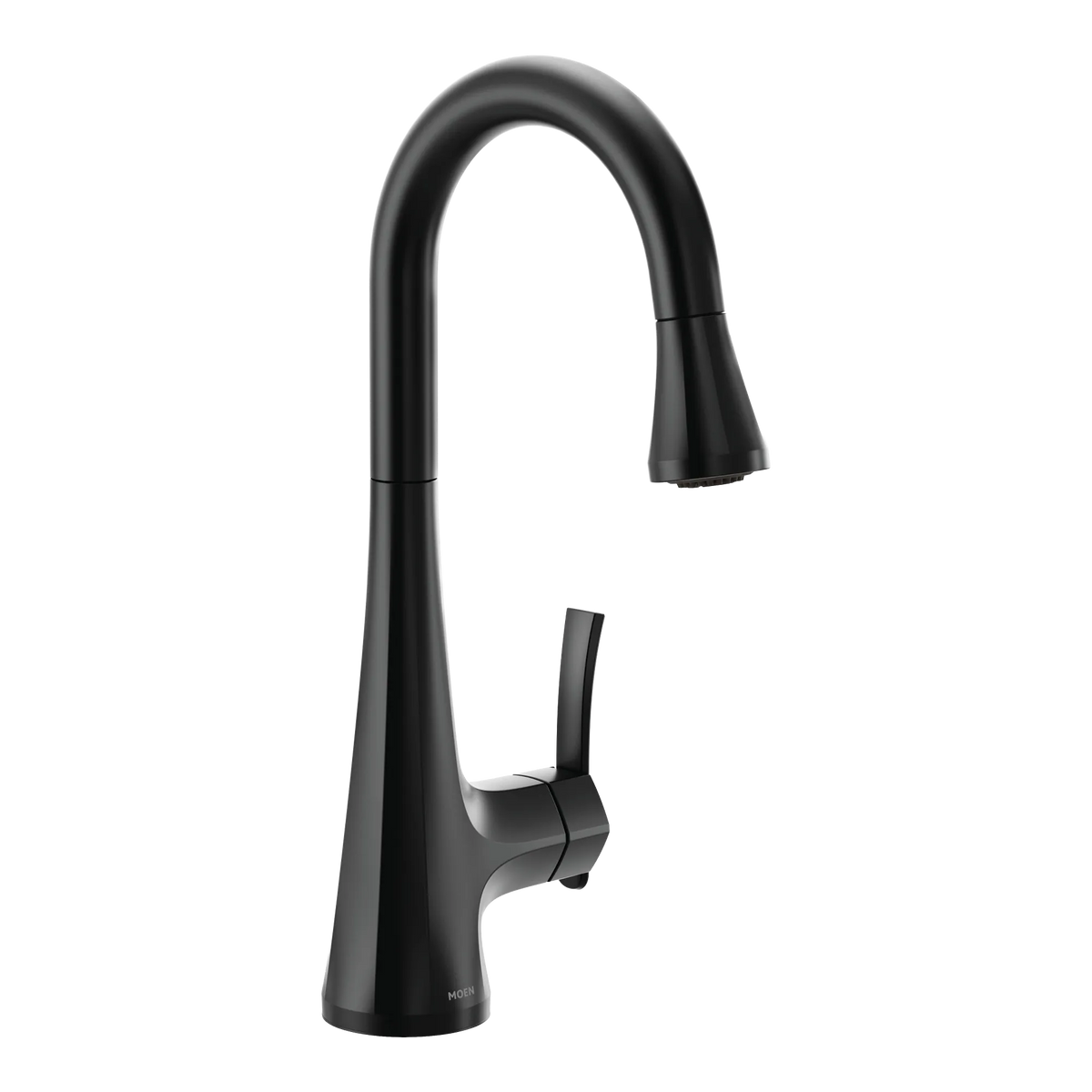Moen Sinema Single-Handle High-Arc Pulldown Bar Faucet S6235 in Matte Black (S6235BL) - view 2