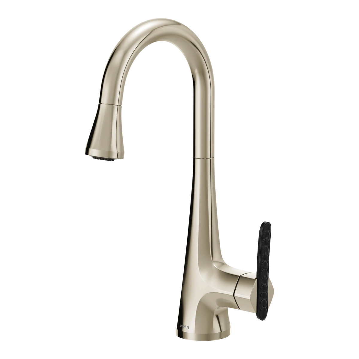 Moen Sinema Single-Handle High-Arc Pulldown Bar Faucet S6235 in Polished Nickel (S6235NL) - view 2