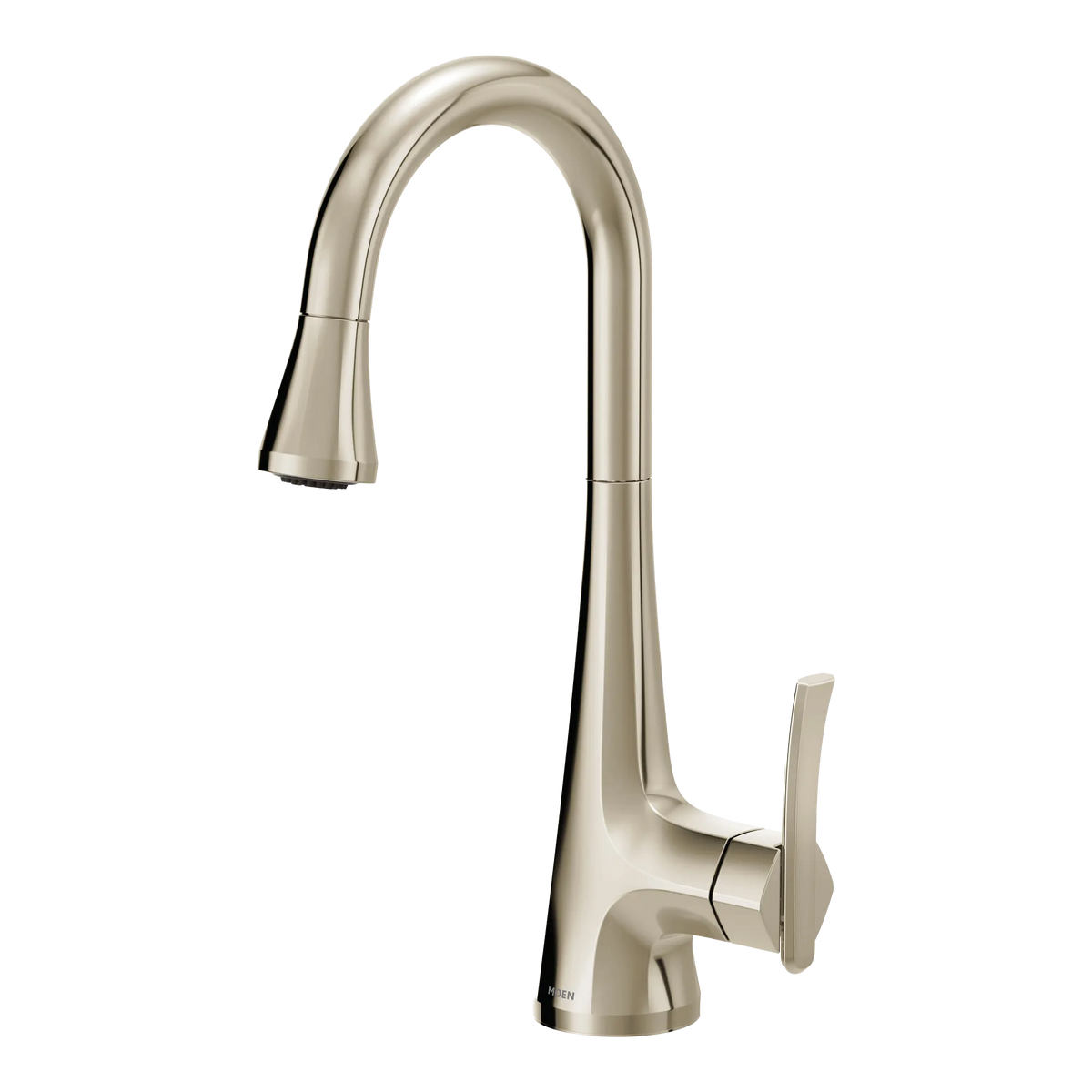 Moen Sinema Single-Handle High-Arc Pulldown Bar Faucet S6235 in Polished Nickel (S6235NL) - view 4