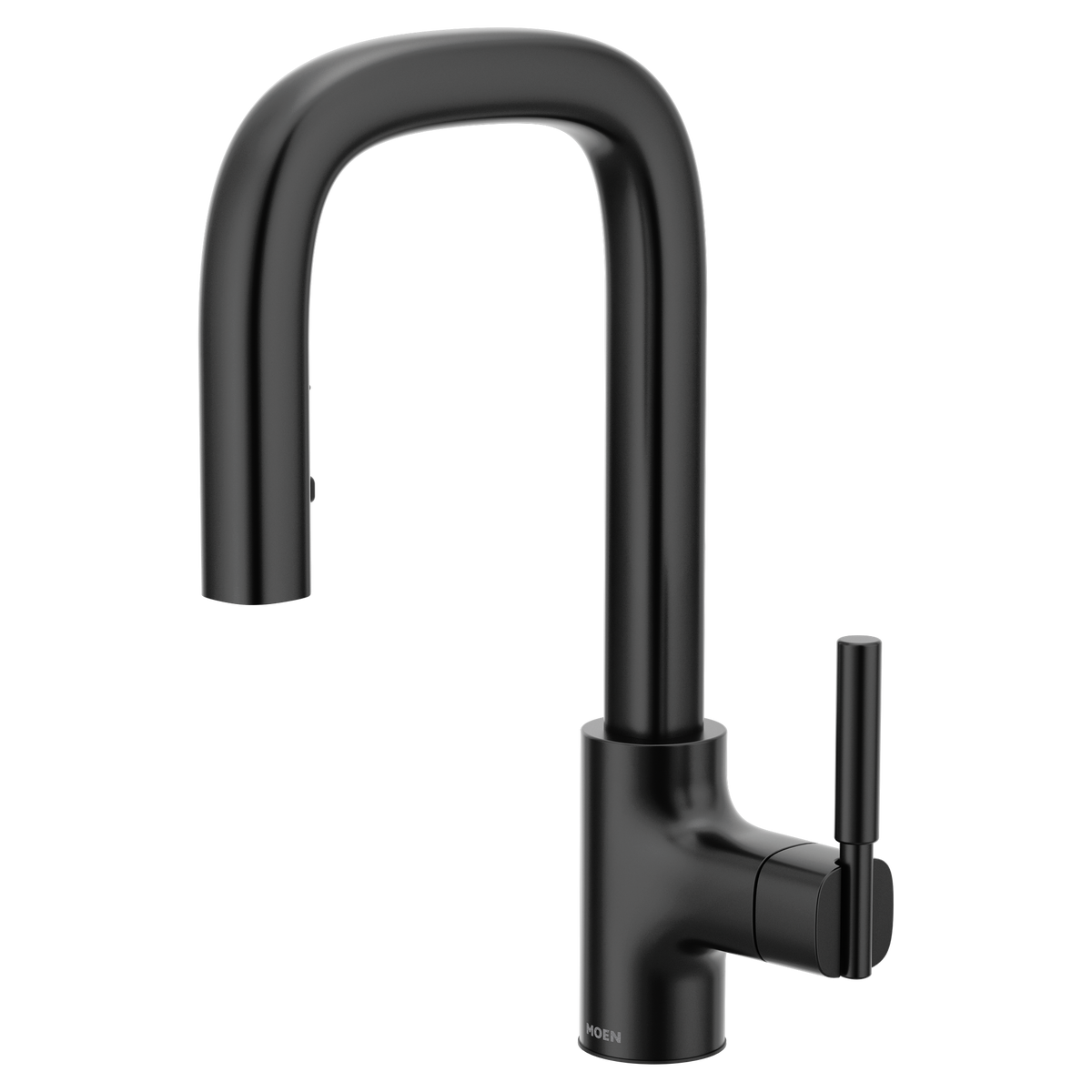 Moen Tenon Single-Handle High-Arc Pulldown Bar Faucet S64001 in Matte Black (S64001BL)