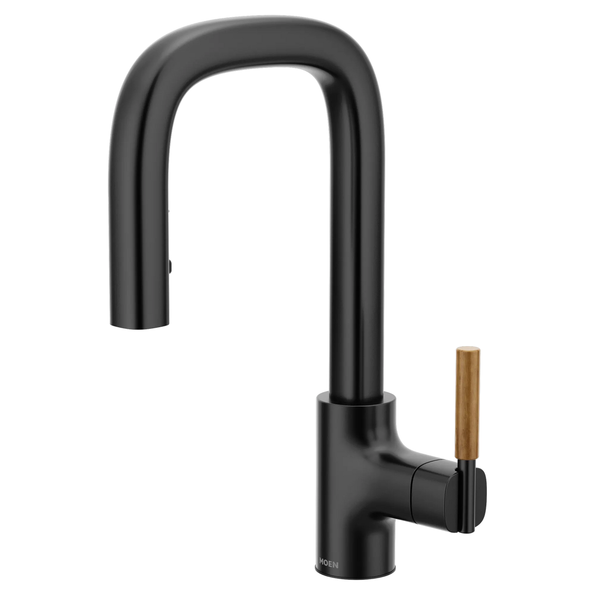 Moen Tenon Single-Handle High-Arc Pulldown Bar Faucet S64001 in Matte Black (S64001BL) - view 5