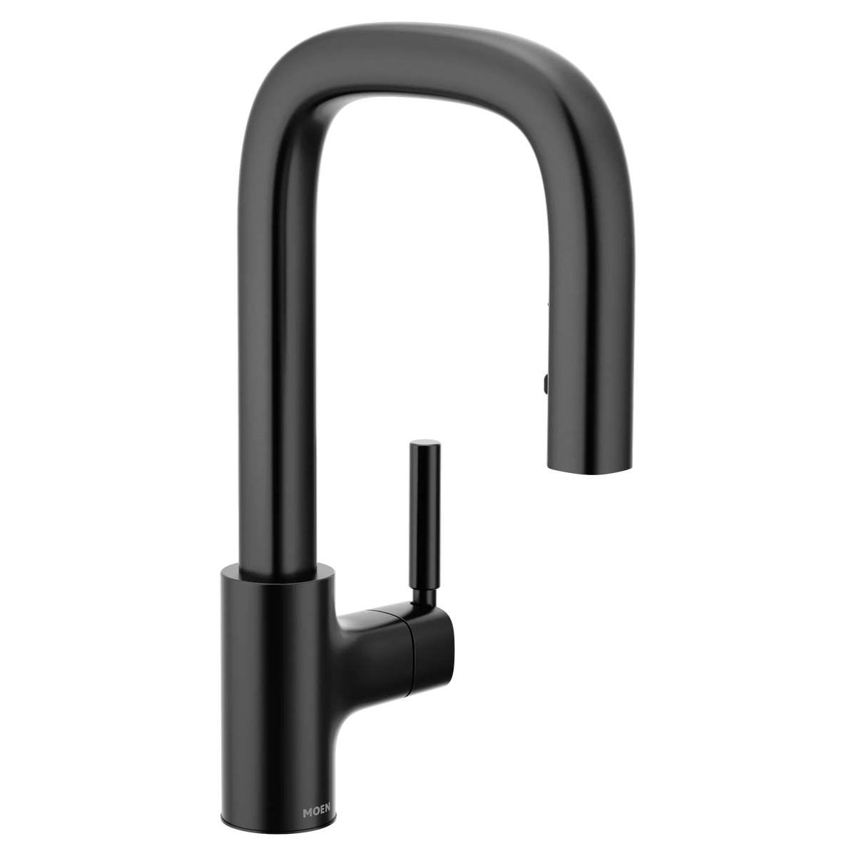 Moen Tenon Single-Handle High-Arc Pulldown Bar Faucet S64001 in Matte Black (S64001BL) - view 2