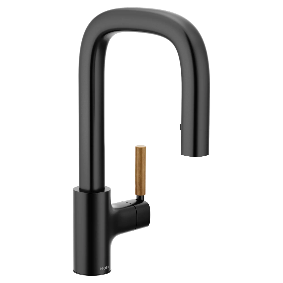 Moen Tenon Single-Handle High-Arc Pulldown Bar Faucet S64001 in Matte Black (S64001BL) - view 4