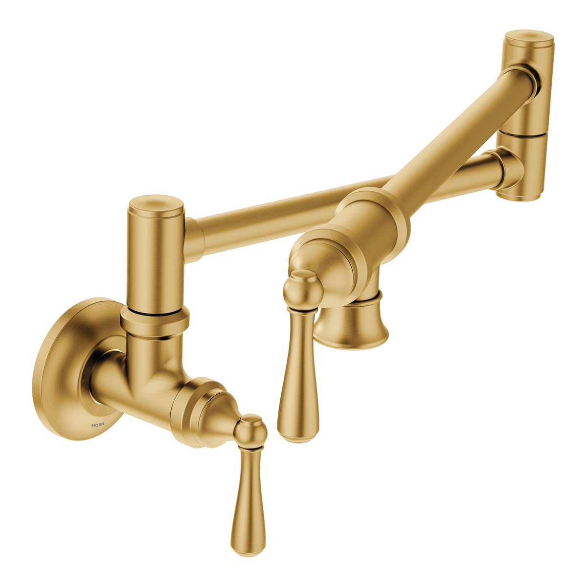 Moen Traditional Two-Handle Pot Filler Kitchen Faucet S664 in Brushed Gold (S664BG)