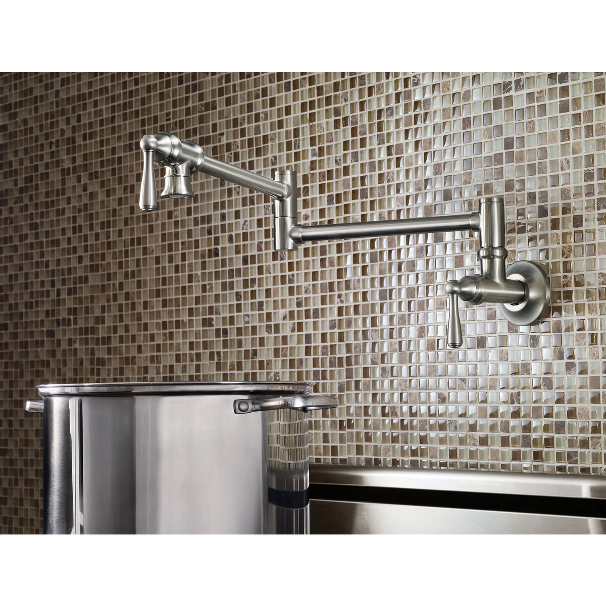 Moen Traditional Two-Handle Pot Filler Kitchen Faucet S664 in Chrome (S664) - view 3