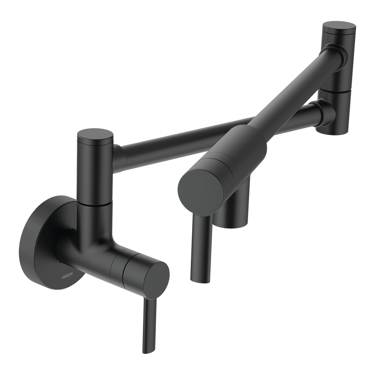 Moen Modern Single-Handle Pot Filler Kitchen Faucet S665 in Matte Black (S665BL)