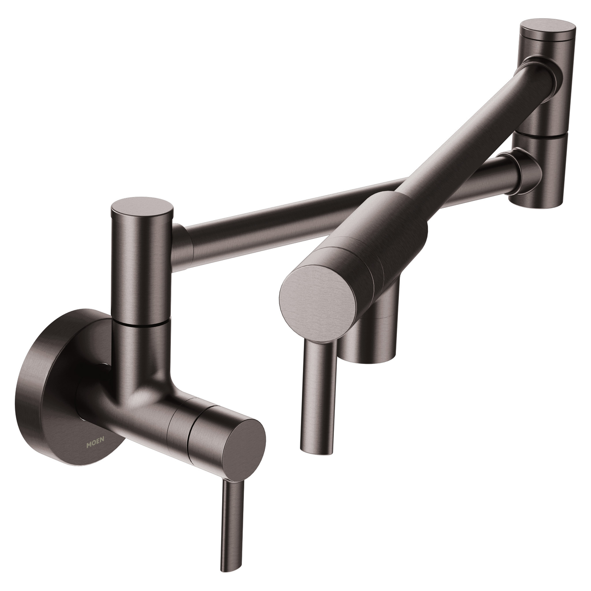 Moen Modern Single-Handle Pot Filler Kitchen Faucet S665 in Black Stainless (S665BLS)