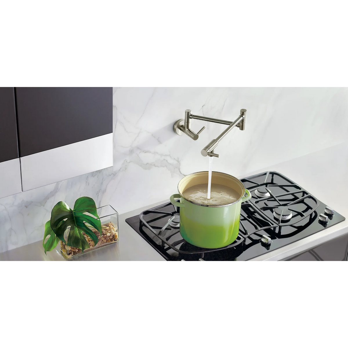 Moen Modern Single-Handle Pot Filler Kitchen Faucet S665 in Spot Resist Stainless (S665SRS) - view 3