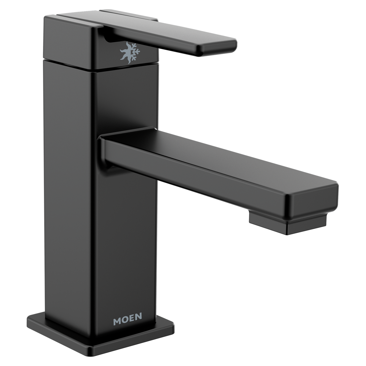 Moen 90 Degree Single-Handle Low-Arc Bathroom Faucet S6710 in Matte Black (S6710BL)