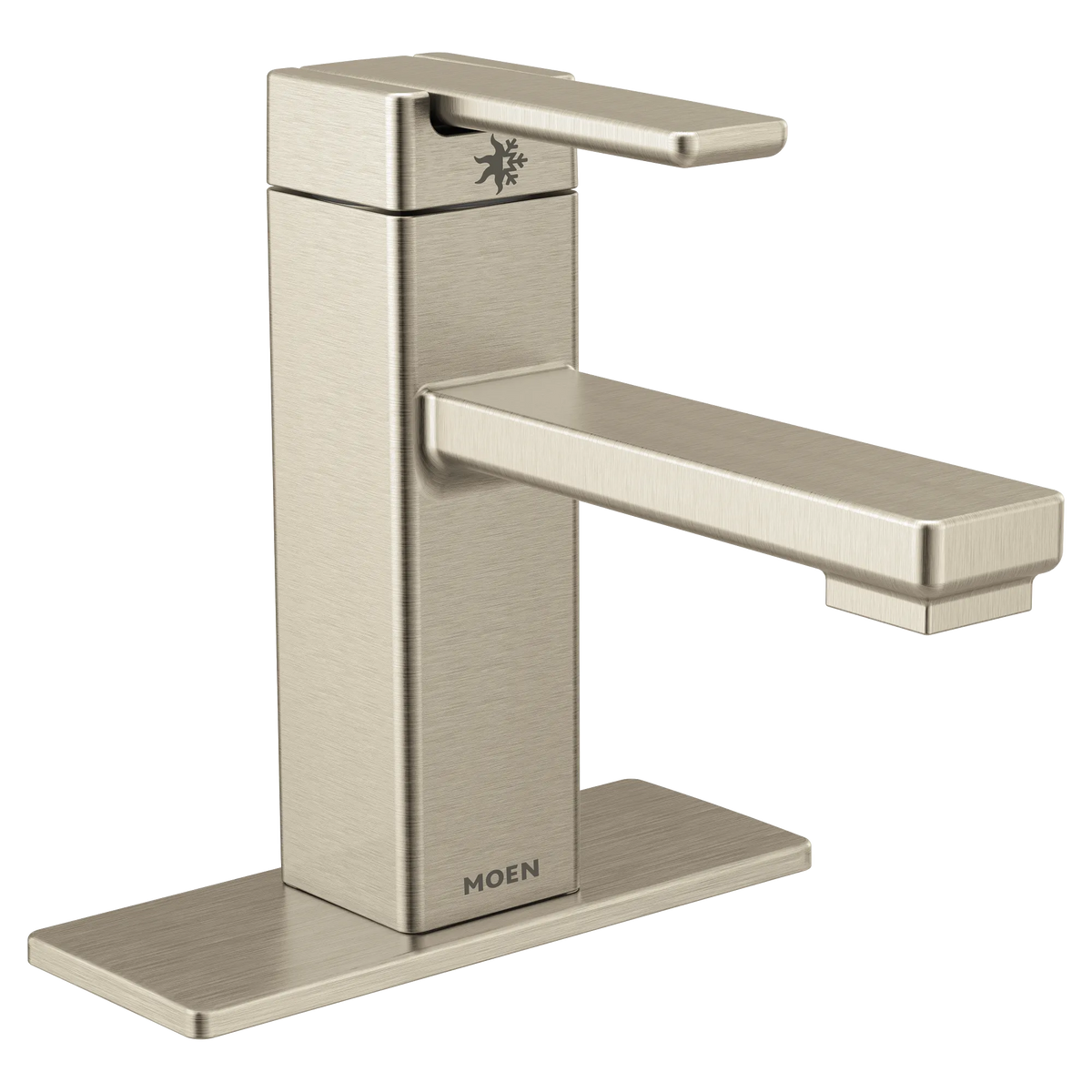 Moen 90 Degree Single-Handle Low-Arc Bathroom Faucet S6710 in Brushed Nickel (S6710BN) - view 2