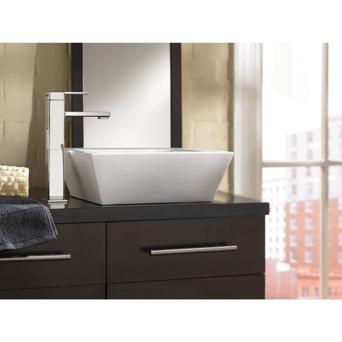 Moen 90 Degree Single-Handle High-Arc Vessel Bathroom Faucet S6712 in Chrome (S6712) - view 3