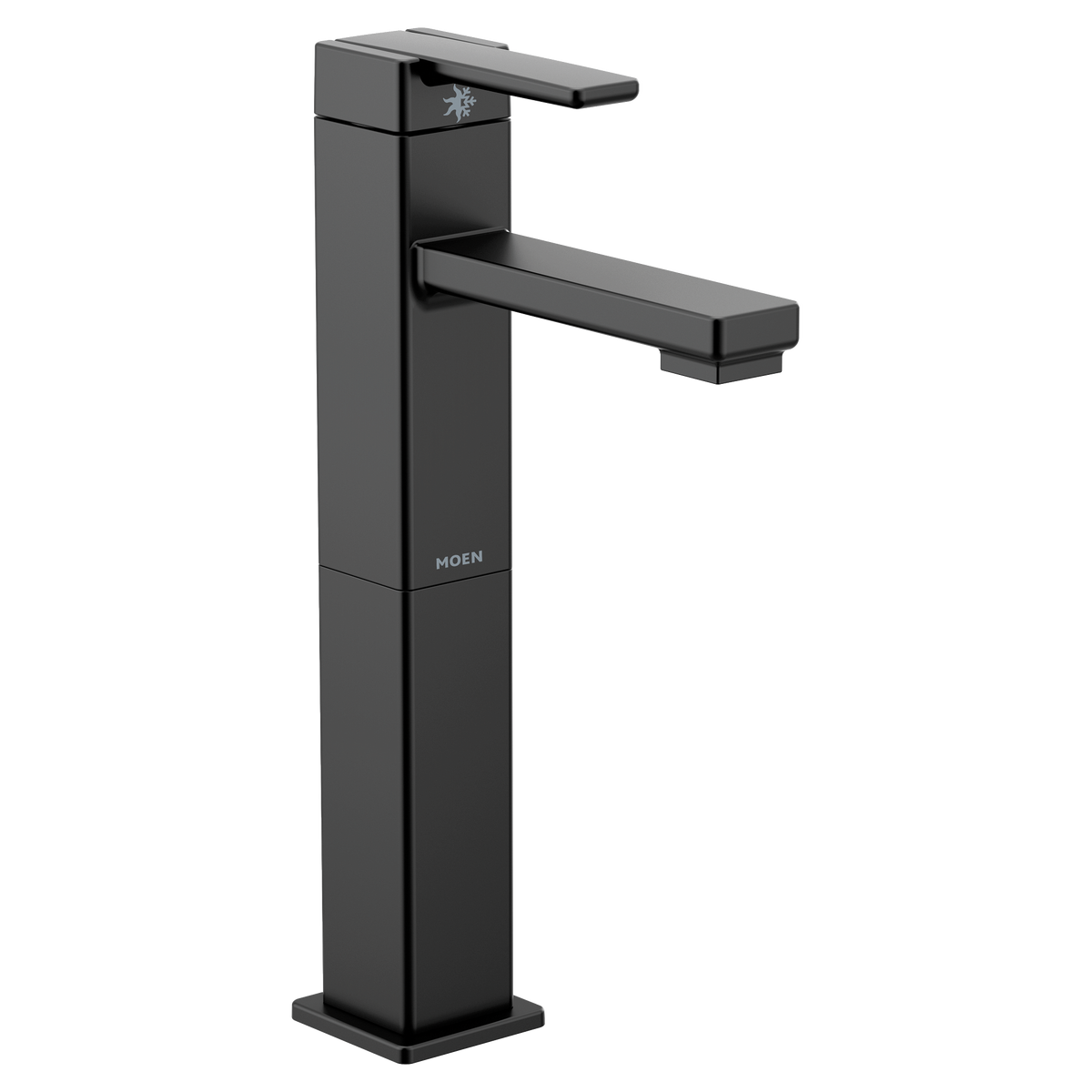 Moen 90 Degree Single-Handle High-Arc Vessel Bathroom Faucet S6712 in Matte Black (S6712BL)
