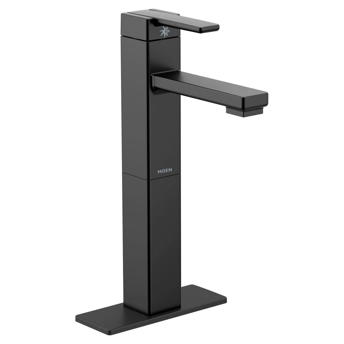 Moen 90 Degree Single-Handle High-Arc Vessel Bathroom Faucet S6712 in Matte Black (S6712BL) - view 2