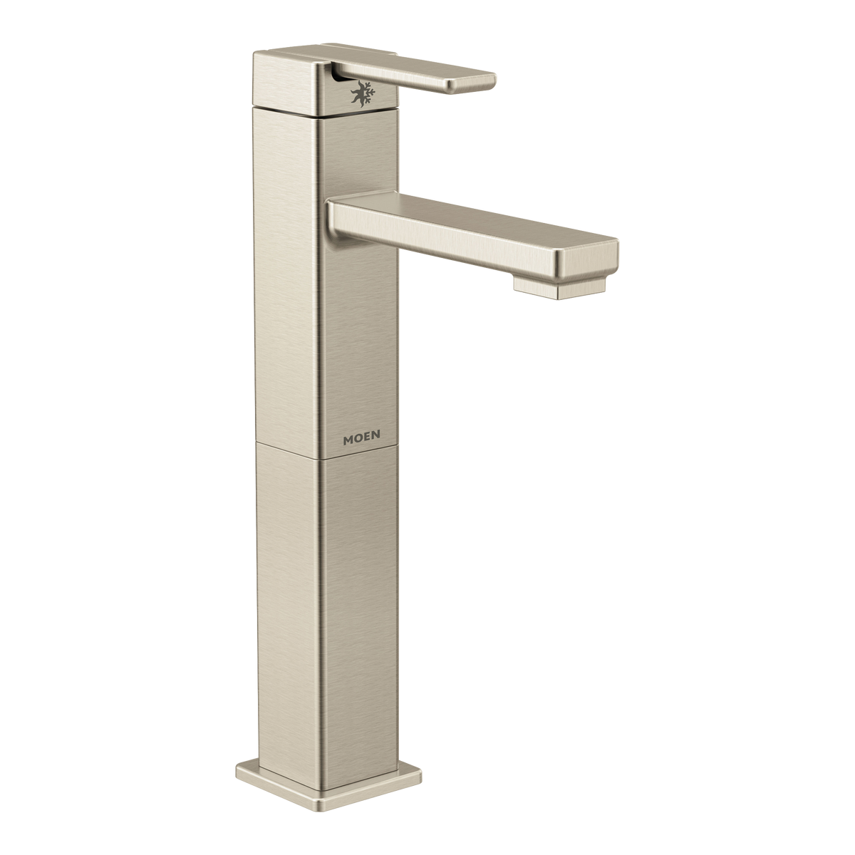 Moen 90 Degree Single-Handle High-Arc Vessel Bathroom Faucet S6712 in Brushed Nickel (S6712BN)
