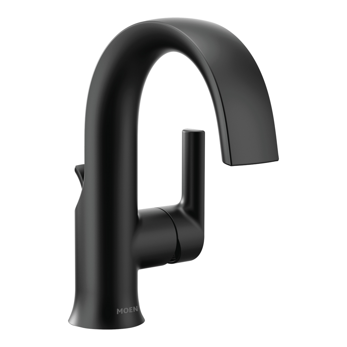 Moen Doux Single-Handle High-Arc Bathroom Faucet S6910 in Matte Black (S6910BL)