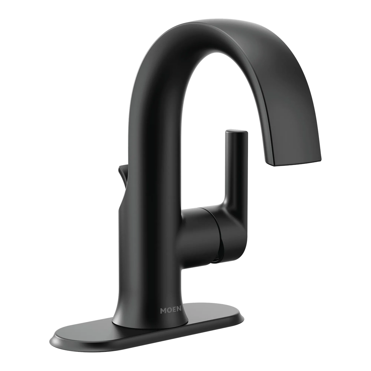 Moen Doux Single-Handle High-Arc Bathroom Faucet S6910 in Matte Black (S6910BL) - view 2