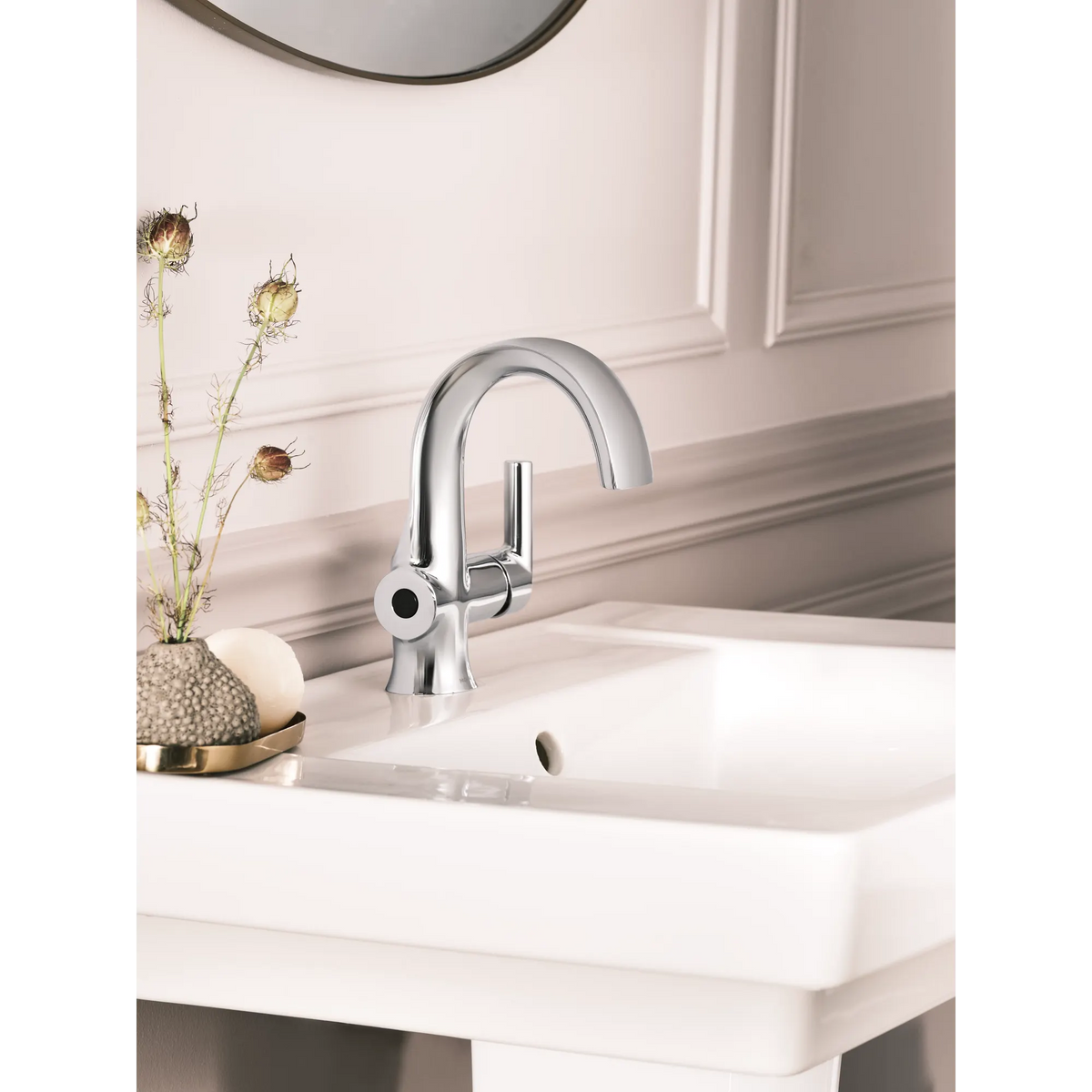 Moen Doux Single-Handle High-Arc Bathroom Faucet S6910EW in Chrome (S6910EW) - view 6