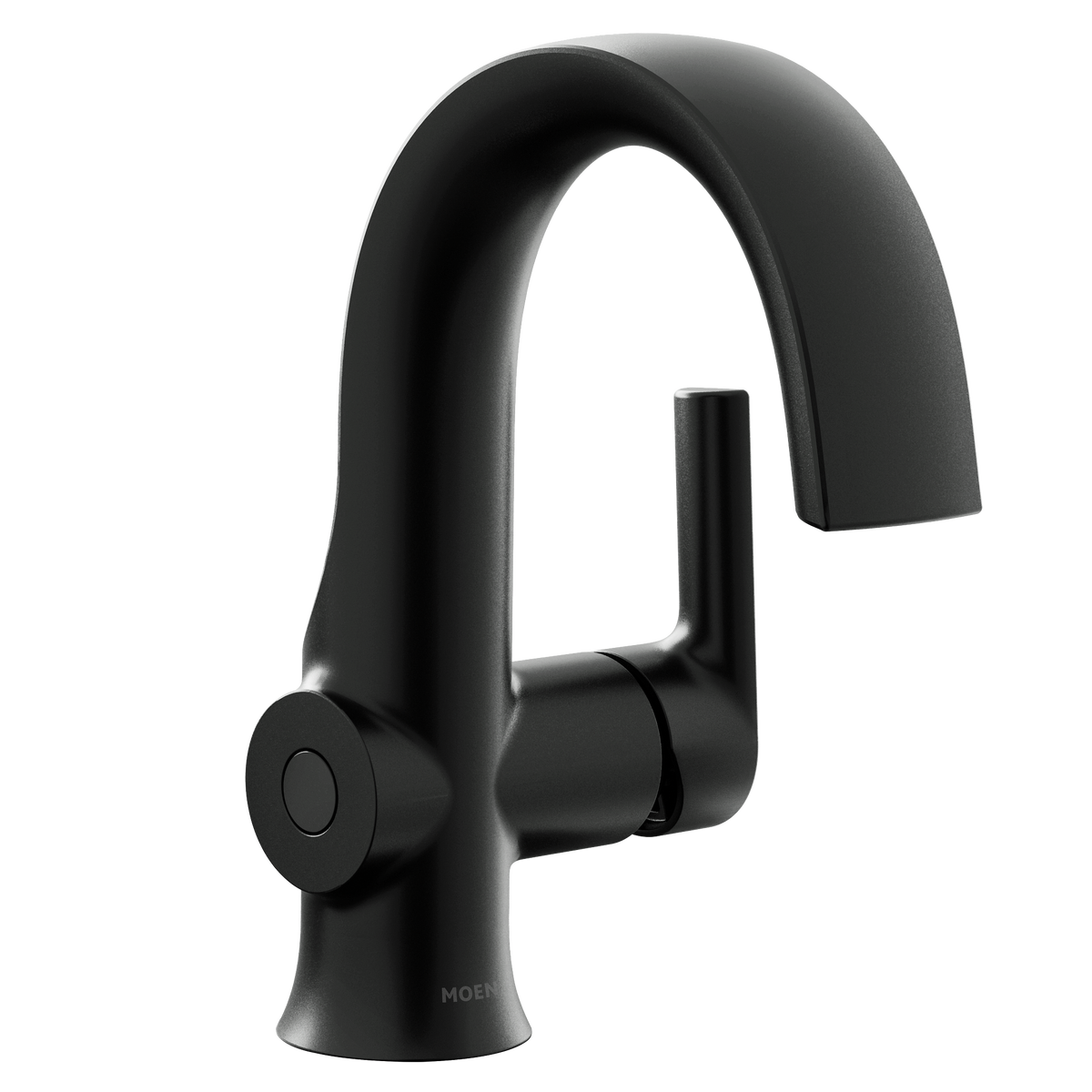 Moen Doux Single-Handle High-Arc Bathroom Faucet S6910EW in Matte Black (S6910EWBL)