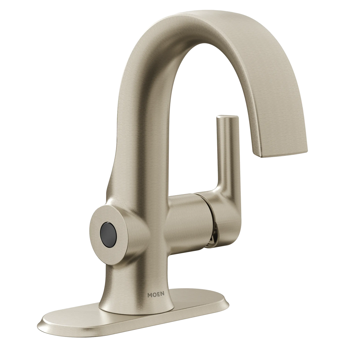 Moen Doux Single-Handle High-Arc Bathroom Faucet S6910EW in Brushed Nickel (S6910EWBN) - view 2