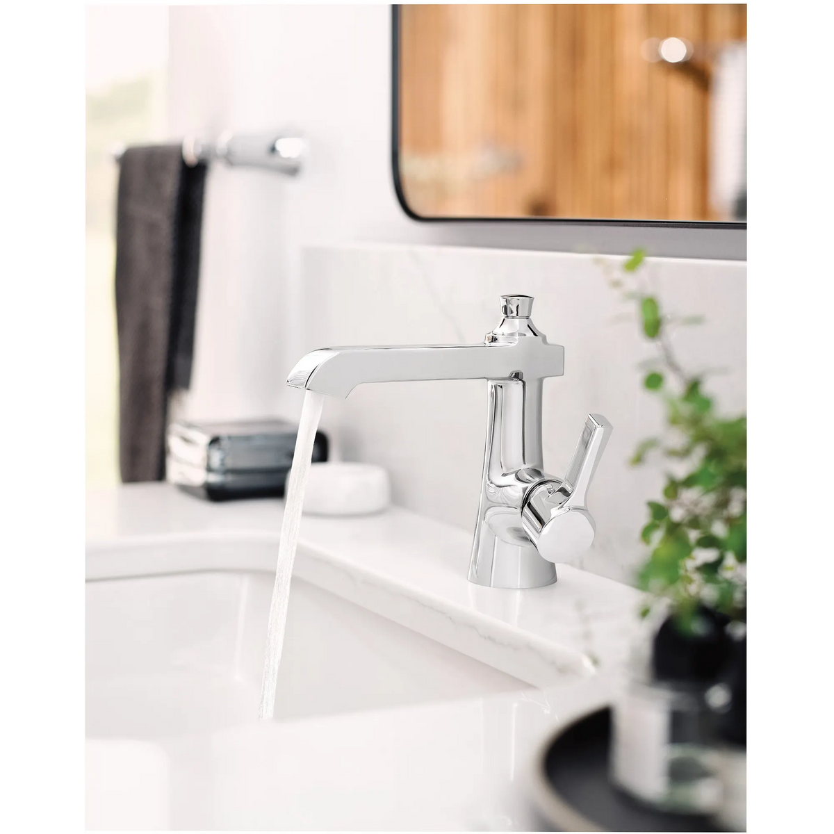 Moen Flara Single-Handle High-Arc Bathroom Faucet S6981 in Chrome (S6981) - view 3