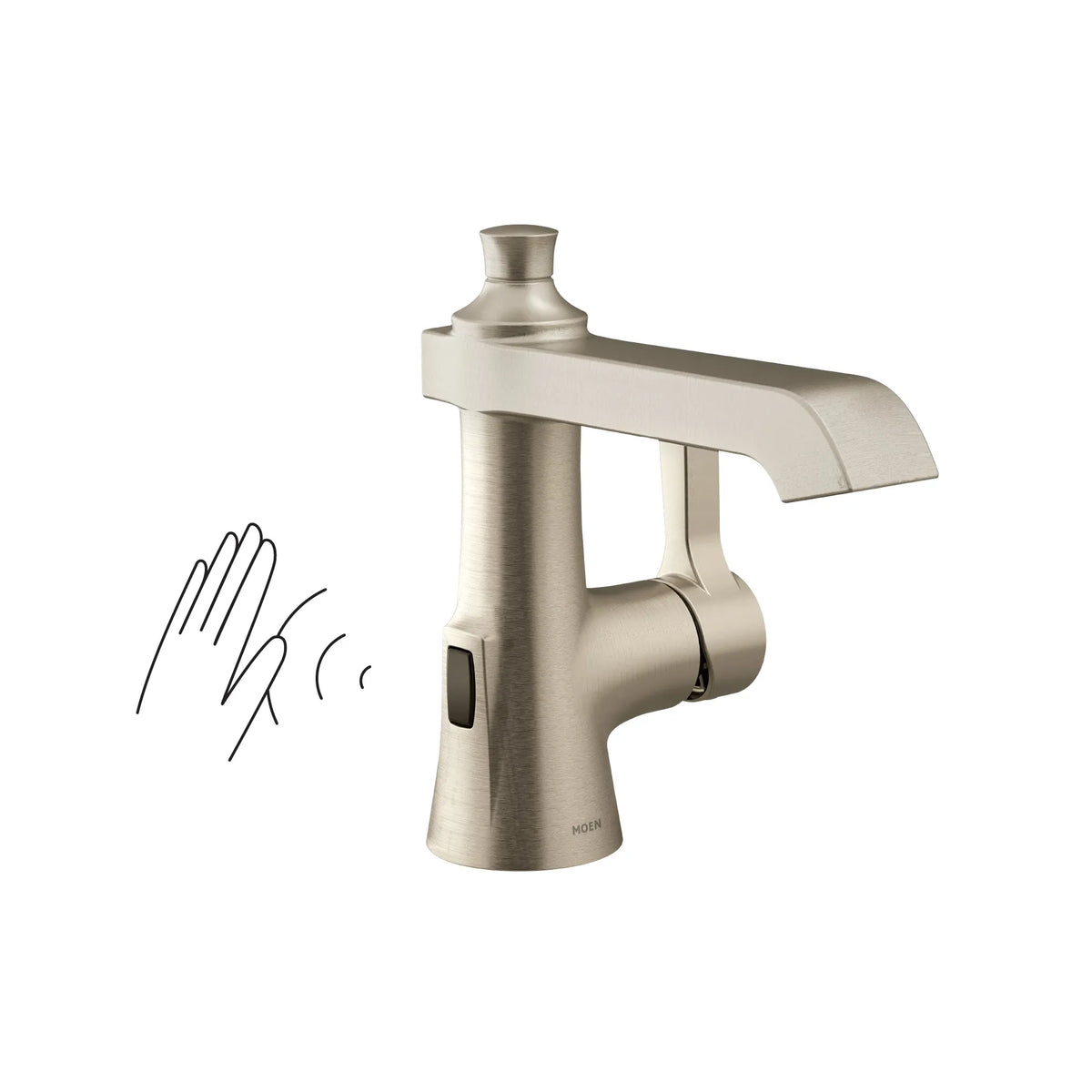 Moen Flara Single-Handle High-Arc Bathroom Faucet S6981EW in Brushed Nickel (S6981EWBN) - view 3