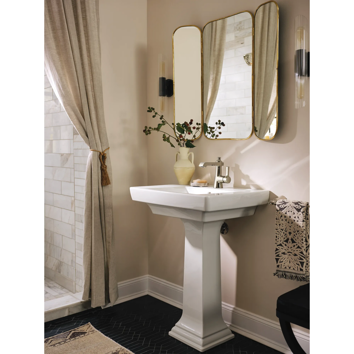 Moen Flara Single-Handle High-Arc Bathroom Faucet S6981EW in Polished Nickel (S6981EWNL) - view 2