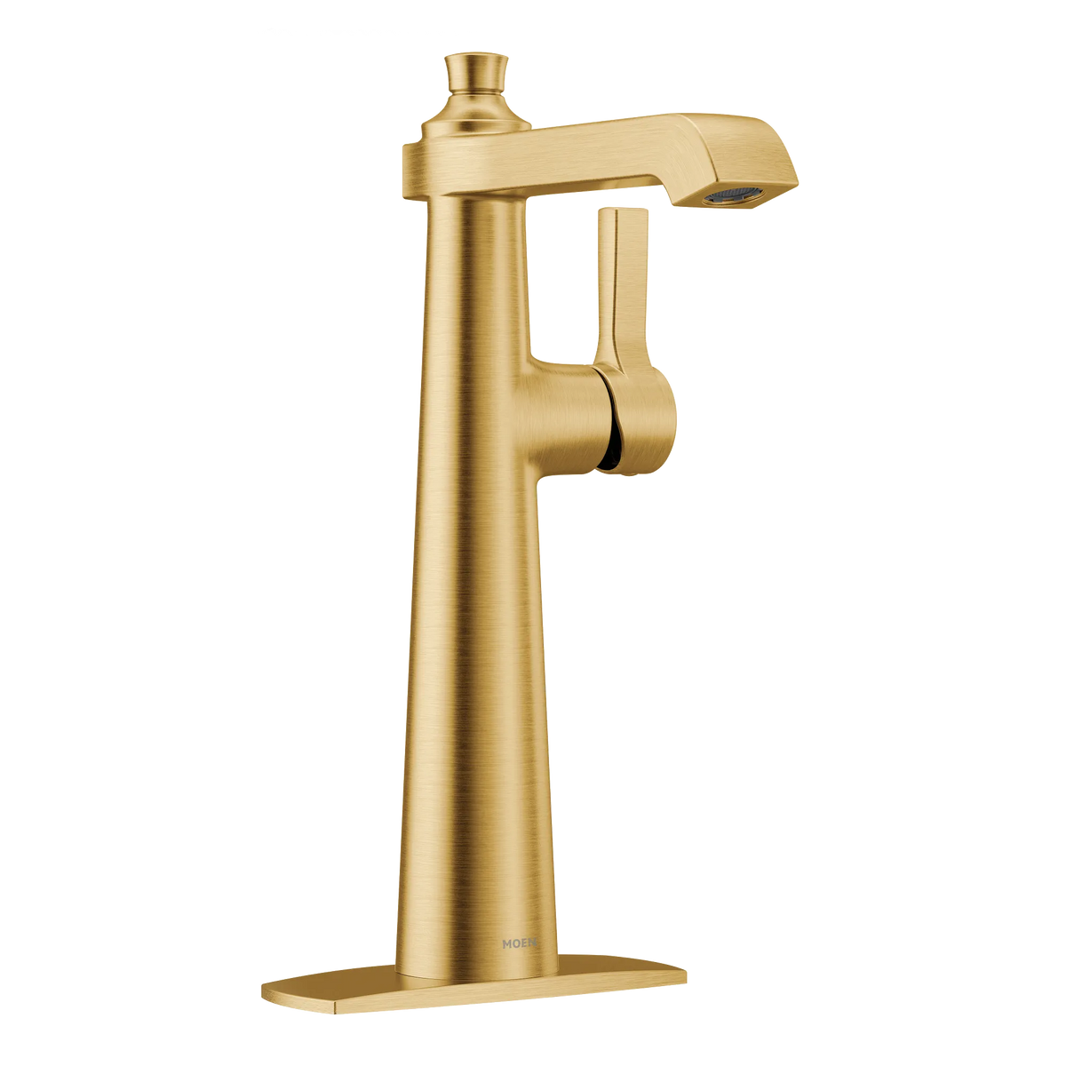 Moen Flara Single-Handle High-Arc Vessel Bathroom Faucet S6982 in Brushed Gold (S6982BG) - view 2