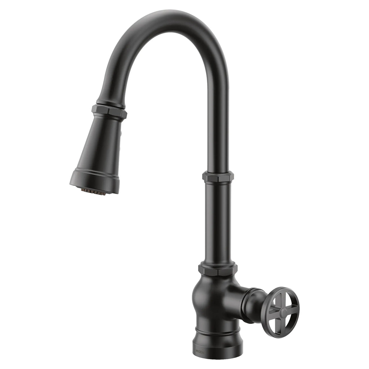Moen Paterson Single-Handle High-Arc Pulldown Kitchen Faucet S72003 in Matte Black (S72003BL) - view 6