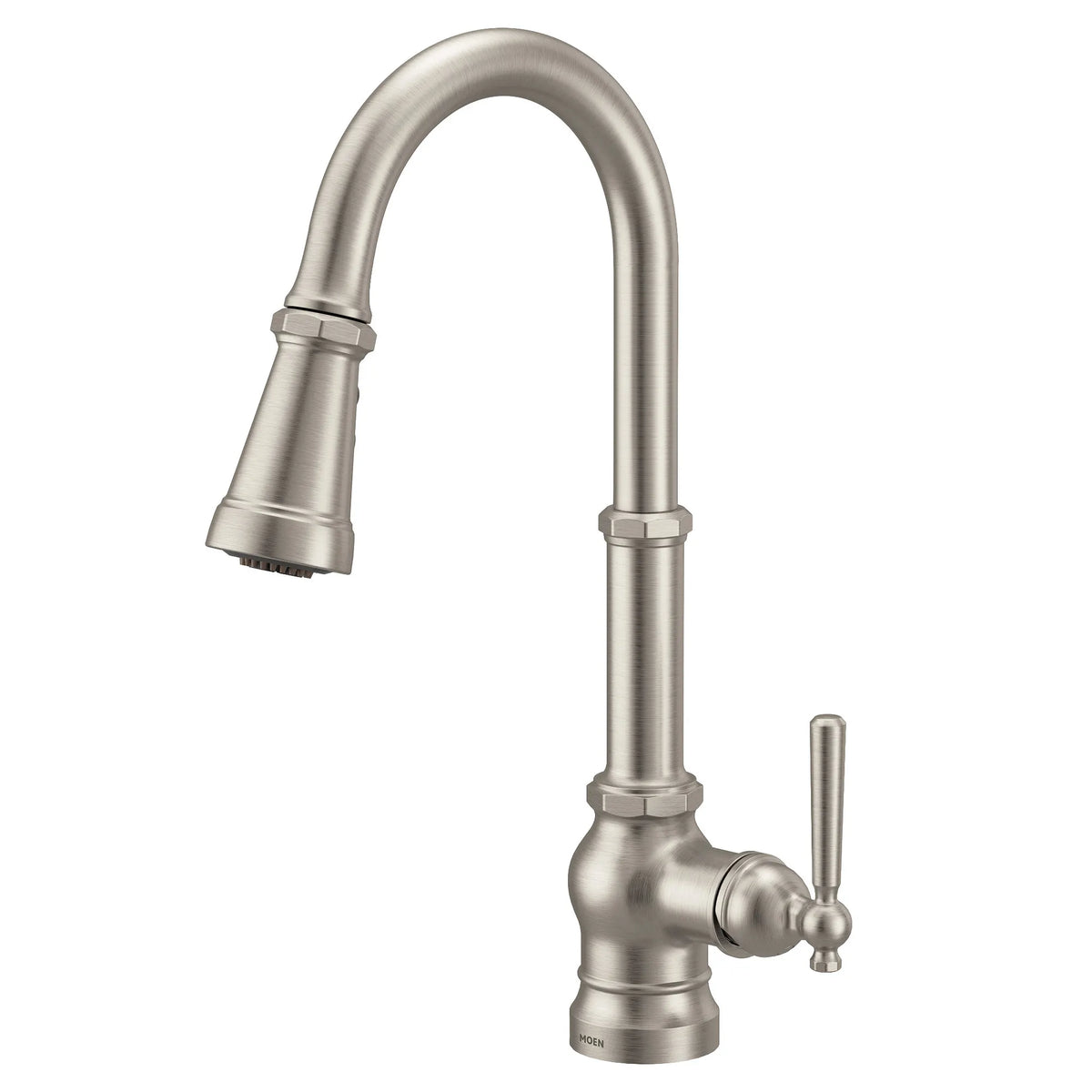 Moen Paterson Single-Handle High-Arc Pulldown Kitchen Faucet S72003 in Spot Resist Stainless (S72003SRS) - view 6