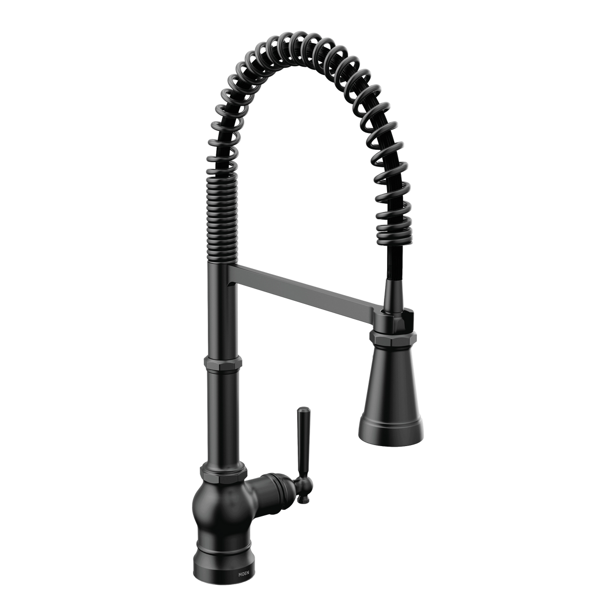 Moen Paterson Single-Handle High-Arc Pulldown Kitchen Faucet S72103 in Matte Black (S72103BL)