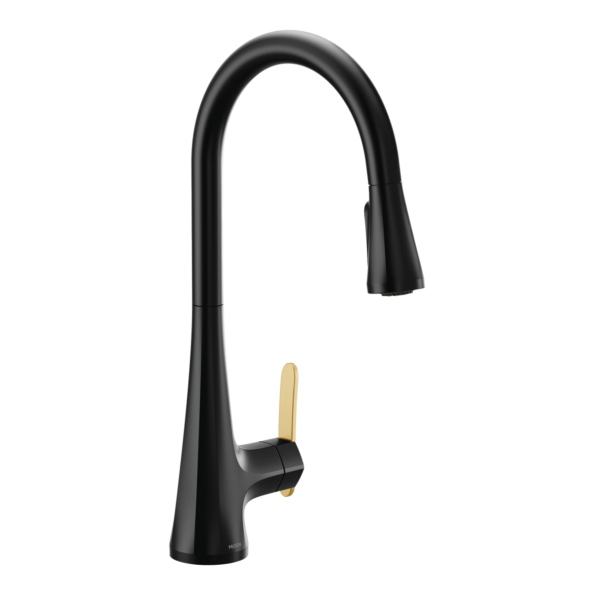 Moen Sinema Single-Handle High-Arc Pulldown Kitchen Faucet S7235 in Matte Black (S7235BL)